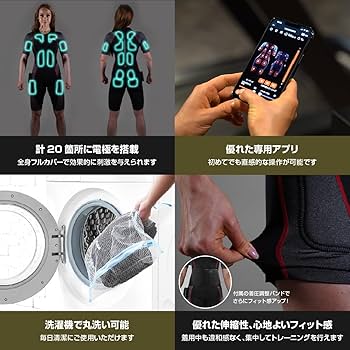 Amazon.co.jp: EVOLGEAR-EVOL POWERD SUIT EMSスーツ フィットネス