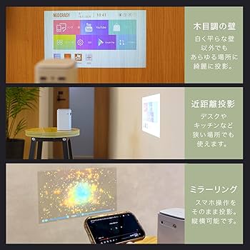 Amazon.co.jp: NEOCRASY プロジェクター 小型 Luxmia 【2025年