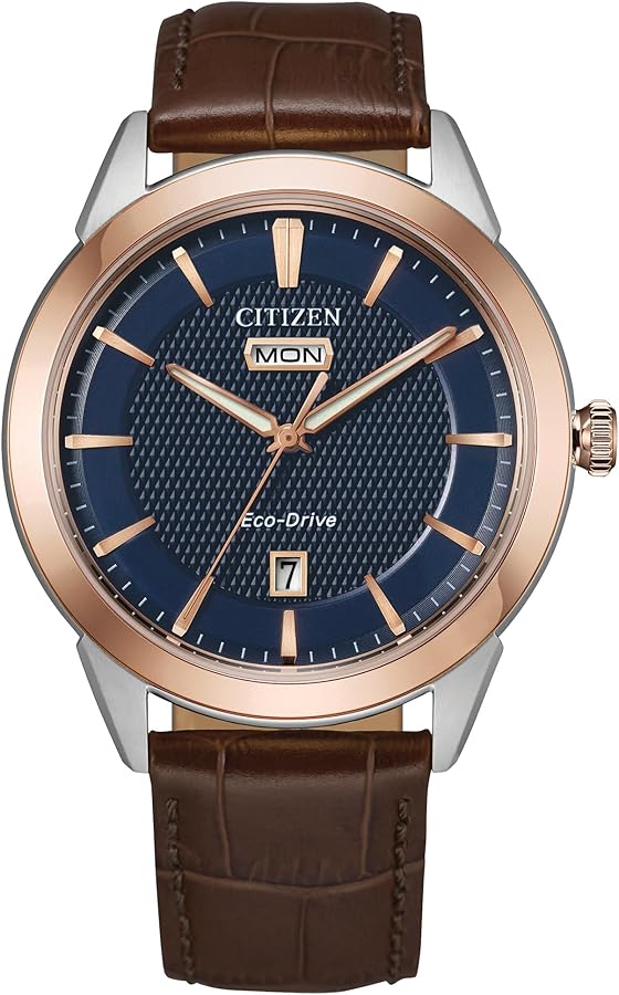 Amazon.com: Citizen Men's Eco-Drive Dress Classic Rolan, Brown