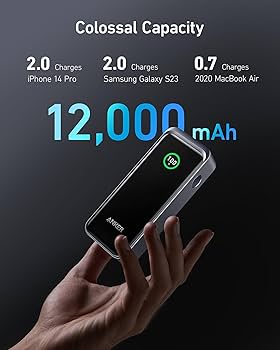 Anker Prime Power Bank, 12,000 mAh 2-Port Portable Charger with