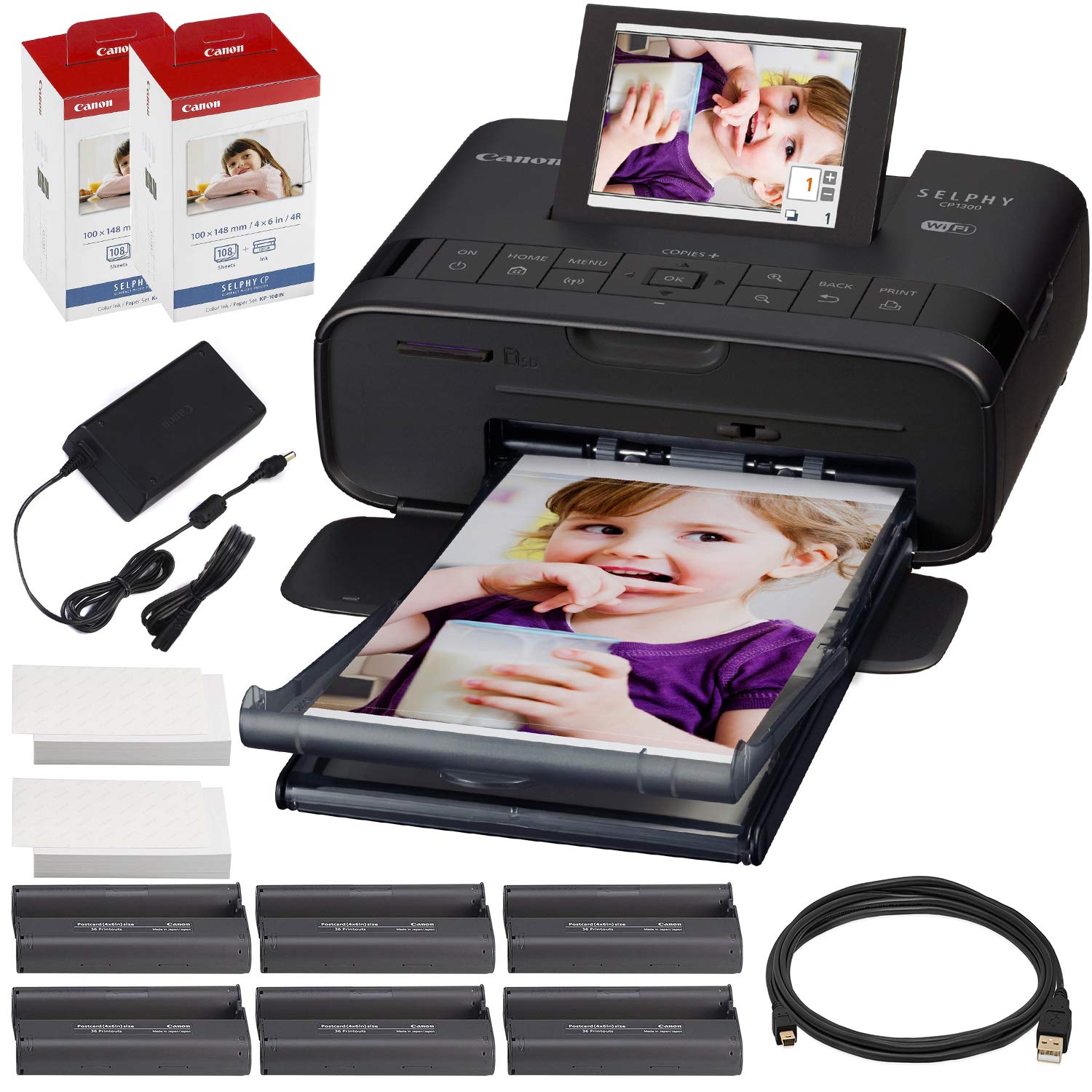 Amazon.co.jp: Canon Selphy cp1300 Compact Photo Printer (ブラック