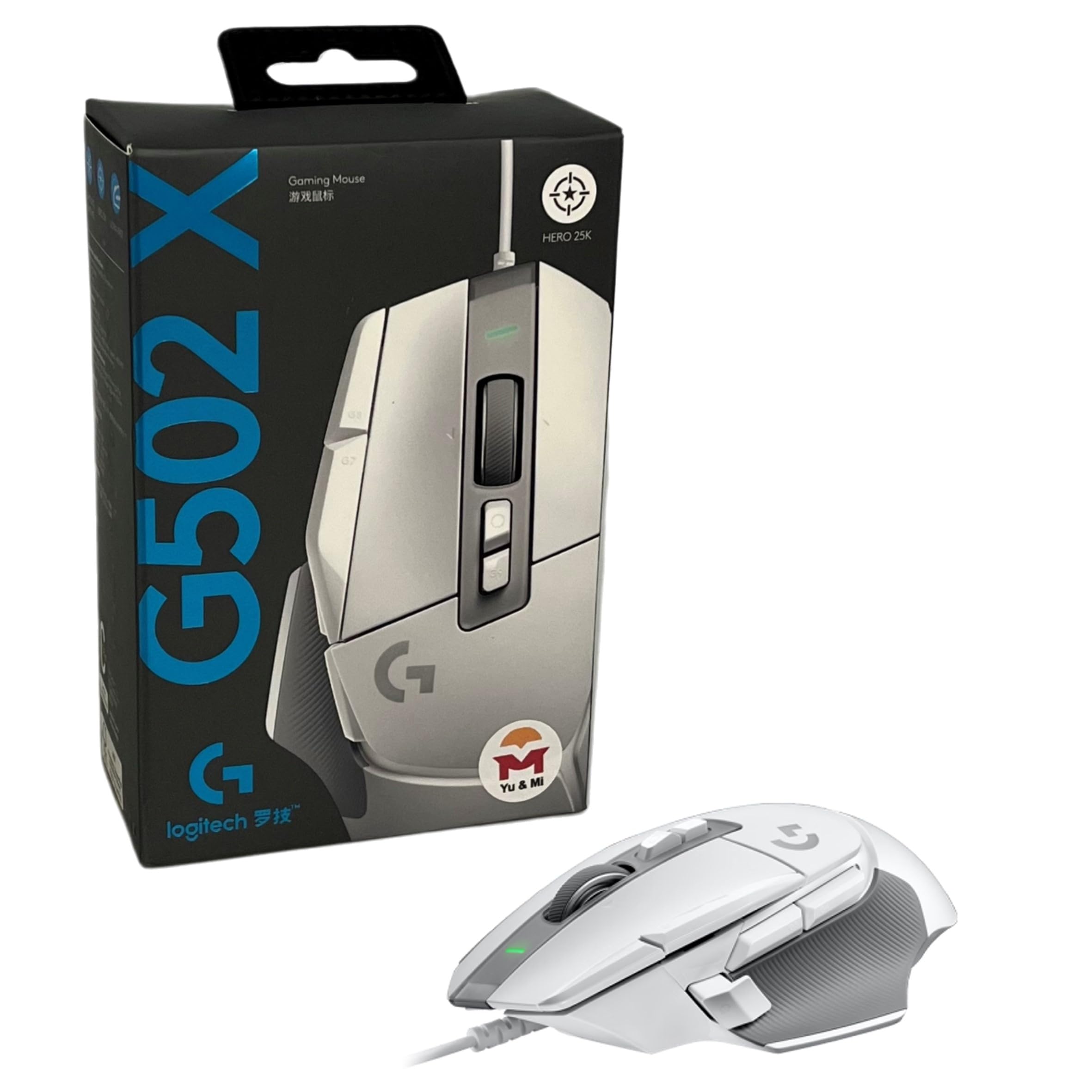 Amazon | Yu&Mi G502 X 有線 ゲーミングマウス,HERO 25K センサー