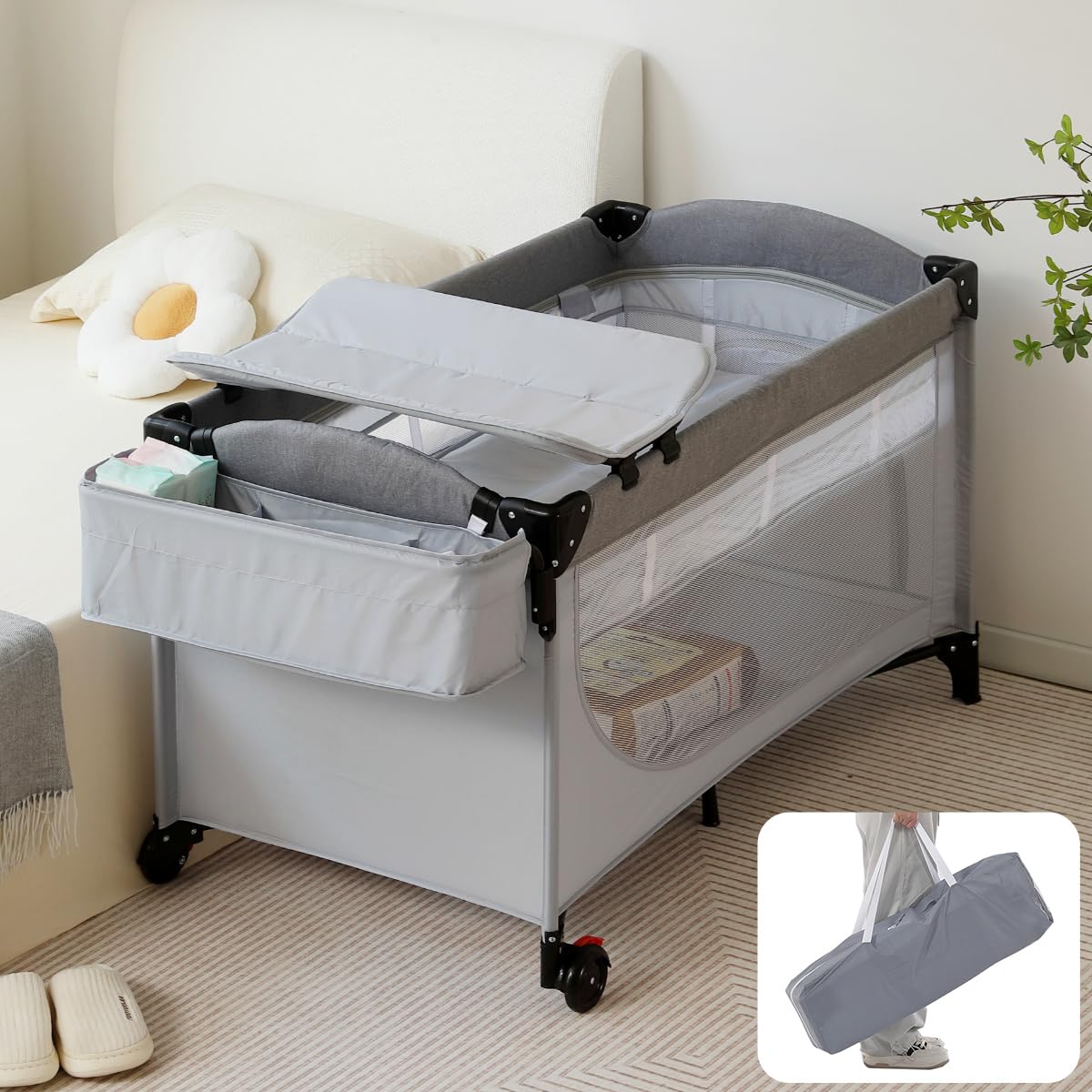 Amazon.co.jp: Simpolu ベビーサークル 折りたたみ マット付