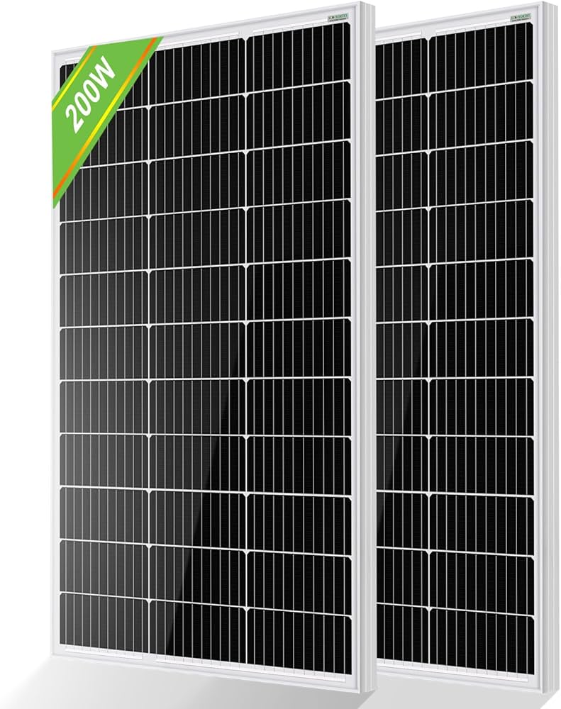 Amazon | ECO-WORTHY ソーラーパネル200W = 100W 単結晶 2枚 【 毎日の