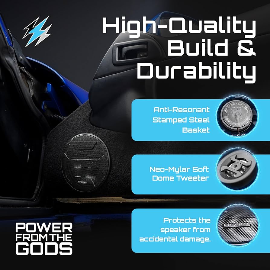 Amazon.com: Hifonics 2 Pack Zeus ZS65CXS 6.5 Inch 3-Way Shallow