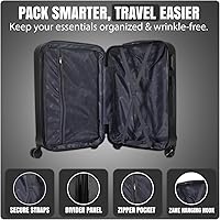 Amazon.com: IZOD Zane 3 Piece Expandable Hardside Luggage Set