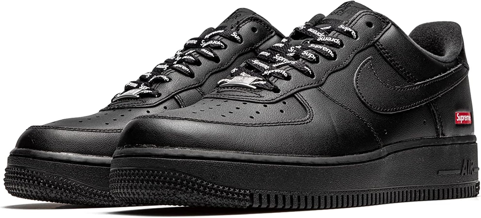 Nike Mens Air Force 1 Low Supreme - Mini Box Logo Black Cu9225 001