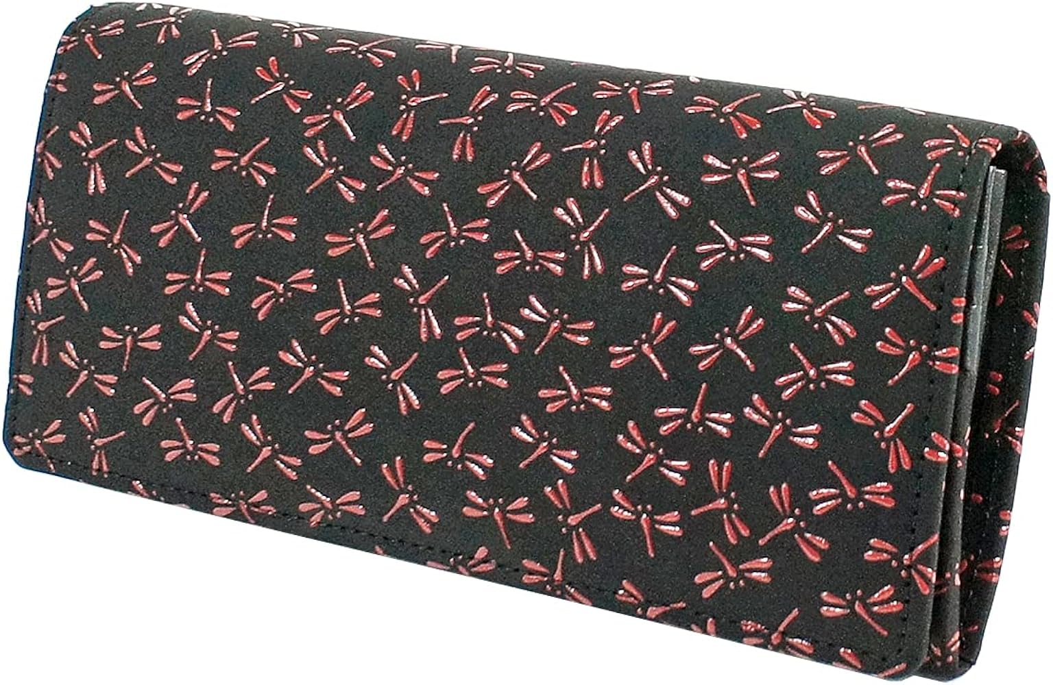 Amazon | [印傳屋] 印伝 長財布 束入Q 小銭入れあり 鹿革 黒地×赤漆