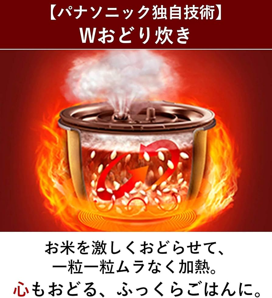 Amazon | パナソニック 炊飯器 5.5合 最高峰モデル 銘柄炊き分け W