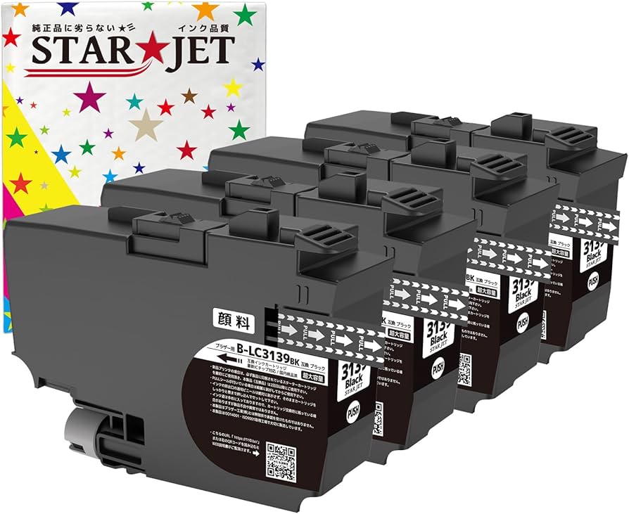 Amazon.co.jp: brother ブラザー LC3139(PGBK/顔料ブラック)【4本