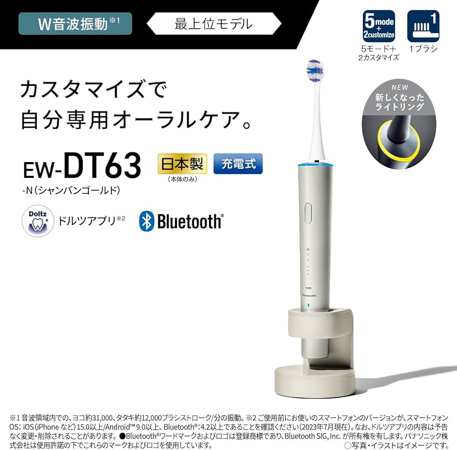 Amazon.co.jp: 【2023年発売】パナソニック 音波振動ハブラシ ドルツ