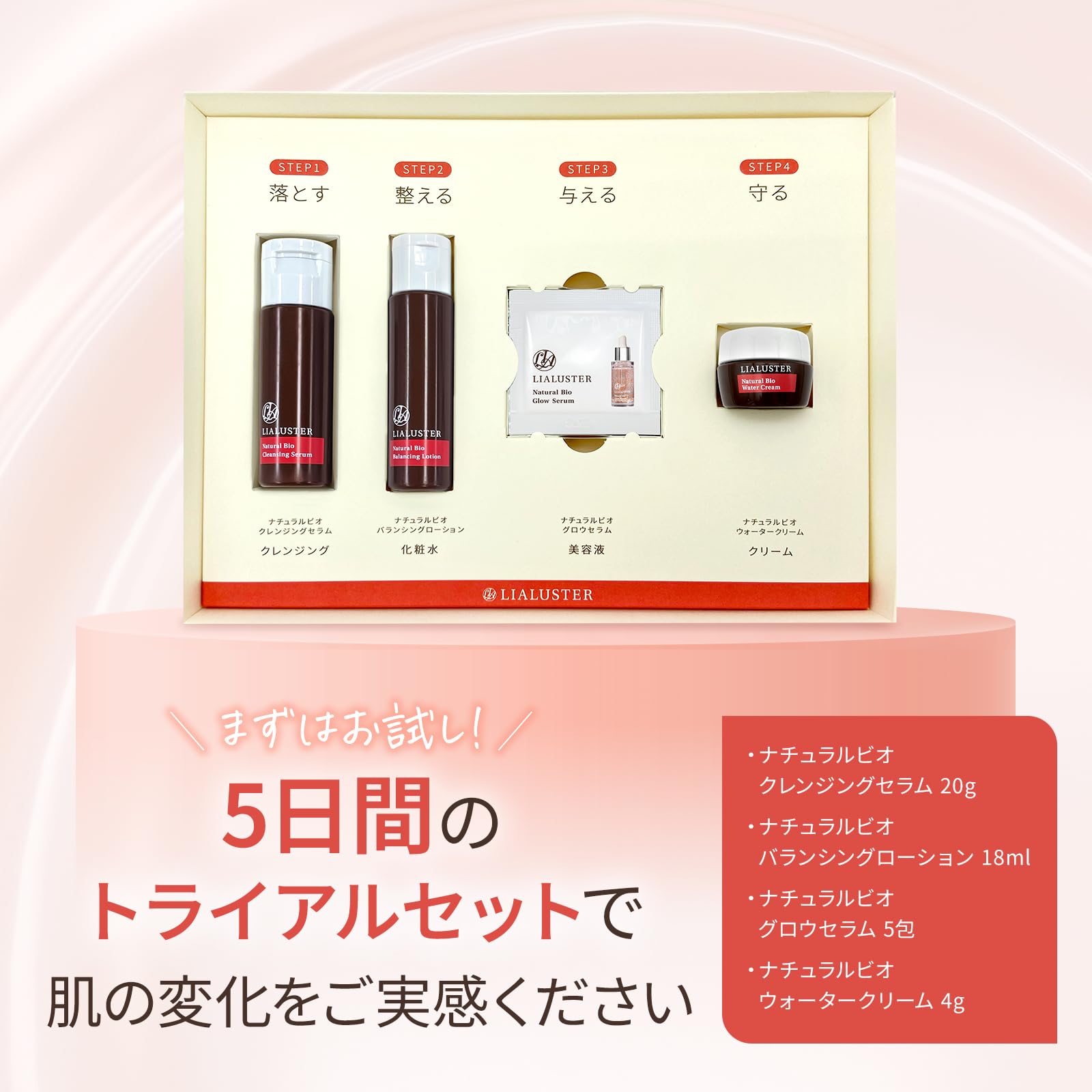 Amazon.co.jp: リアラスター トライアルセット 4点 クレンジング 美容