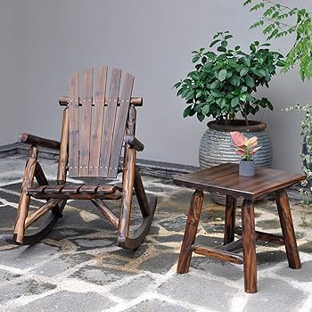 Amazon.co.jp: 屋外用家具ロッキングチェア木製アンティークアメリカン