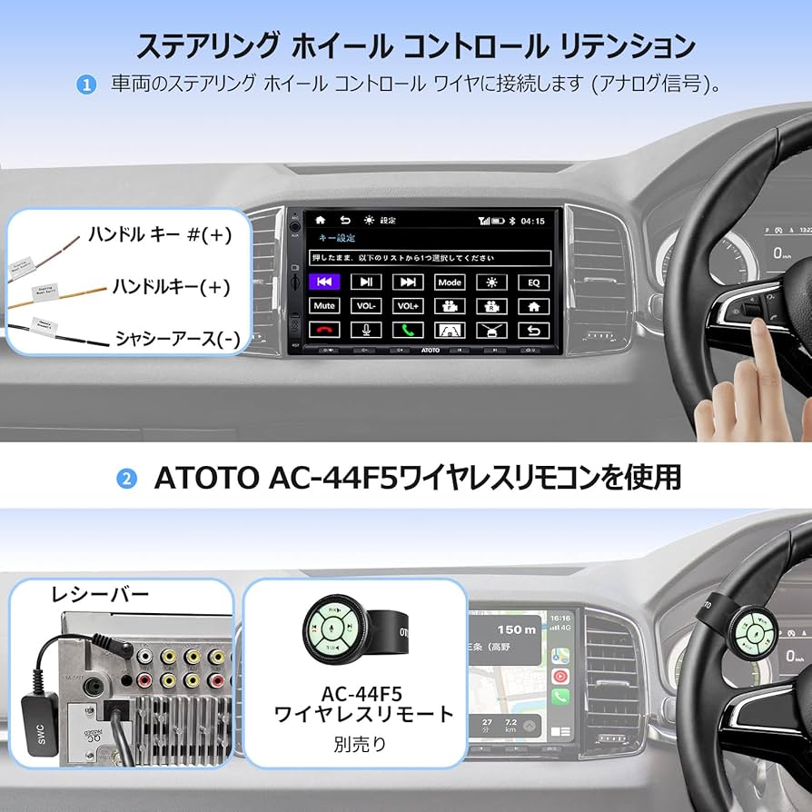 Amazon.co.jp: ATOTO F7 WE 2 DIN カーオーディオカーナビ, 7インチ