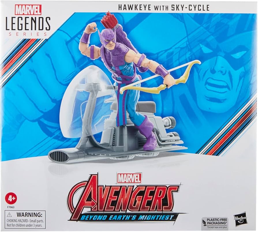 Amazon.com: Marvel Legends Series Hawkeye with Sky-Cycle Avengers