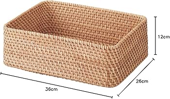 Amazon.co.jp: 無印良品 重なるラタン長方形バスケット・小 (V)約幅36