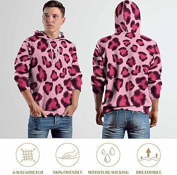 Amazon.co.jp: [SHELIN] パーカー メンズ レディース レオパード柄 豹