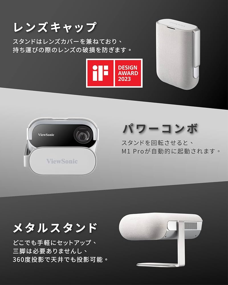 Amazon.co.jp: ViewSonic M1 Pro モバイルプロジェクター【DLP/天井
