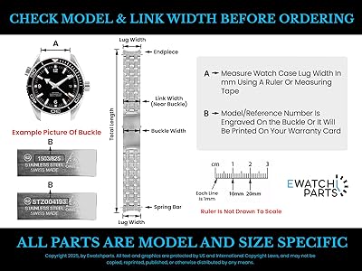 Amazon.com: Ewatchparts 17MM WATCH BAND LINK FOR OMEGA SEAMASTER