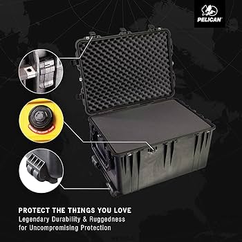 Amazon.com: Pelican 1660 Case With Foam (Black) : Pelican: Sports