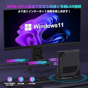 Amazon.co.jp: ミニpc 第12世代 n97【N150より速い】mini pc 4コア/4