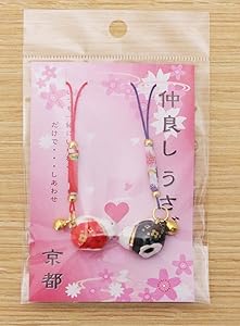 Amazon.co.jp: まつみ工芸 根付け 携帯ストラップ 仲良しうさぎペアー