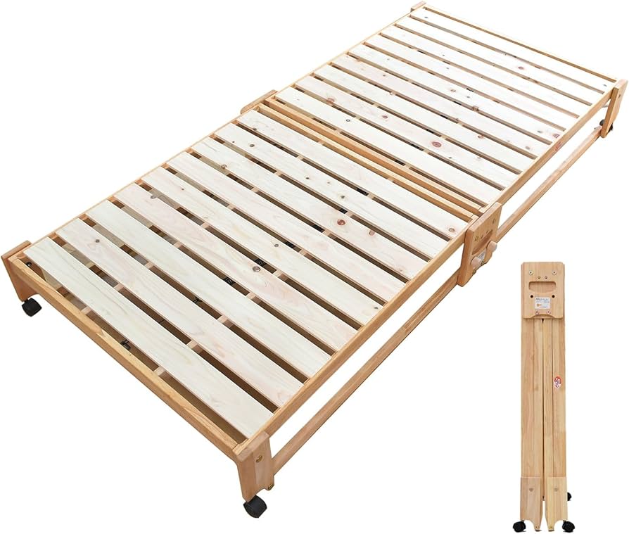 Amazon｜中居木工 すのこベッド 折りたたみベッド 国産 床板は日本製の