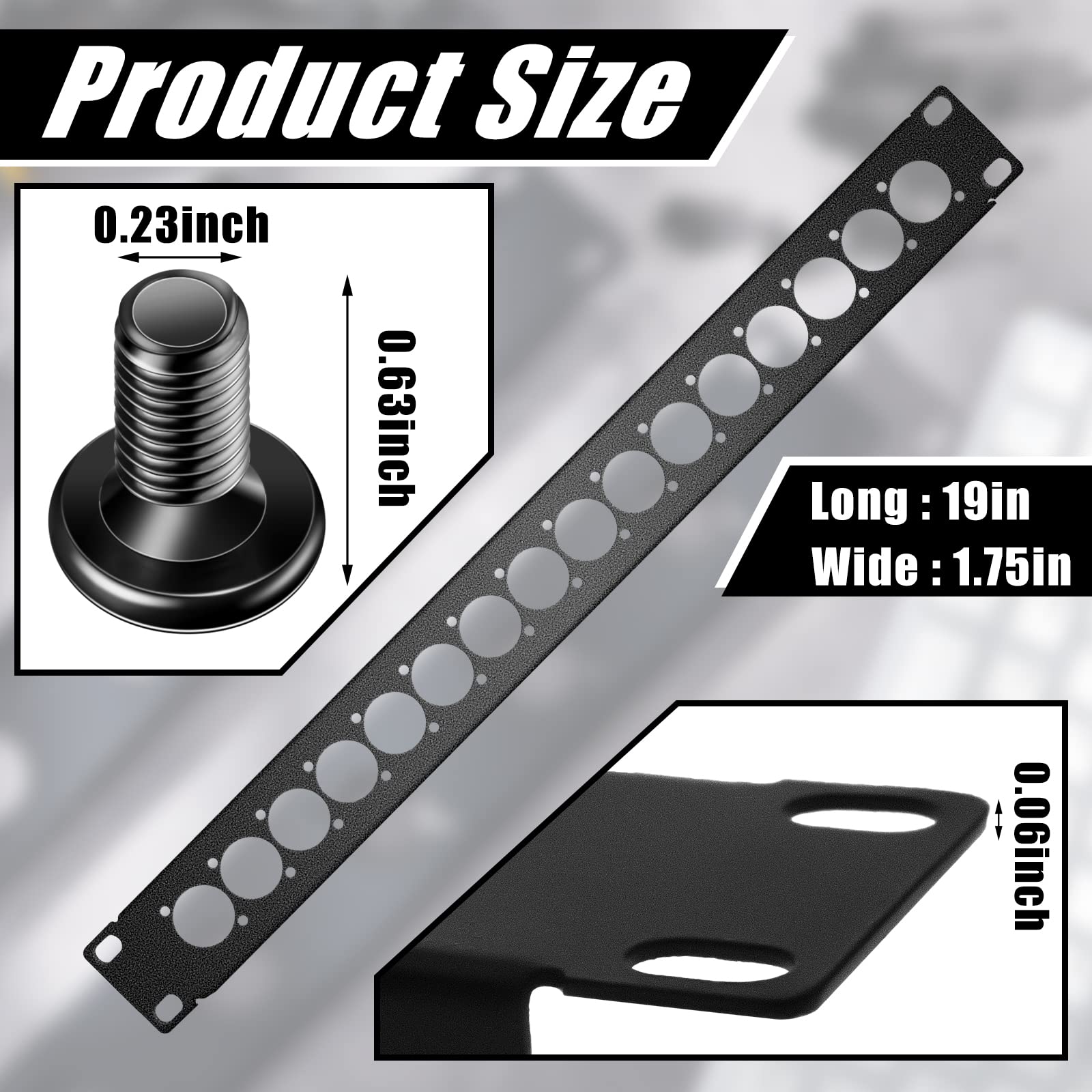 Amazon | 2ピース 1U パンチラックパネル メタル HDMI ラックマウント