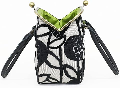 Amazon | がま口 ジャカード ゴブラン 本革 トートバッグ soarsole