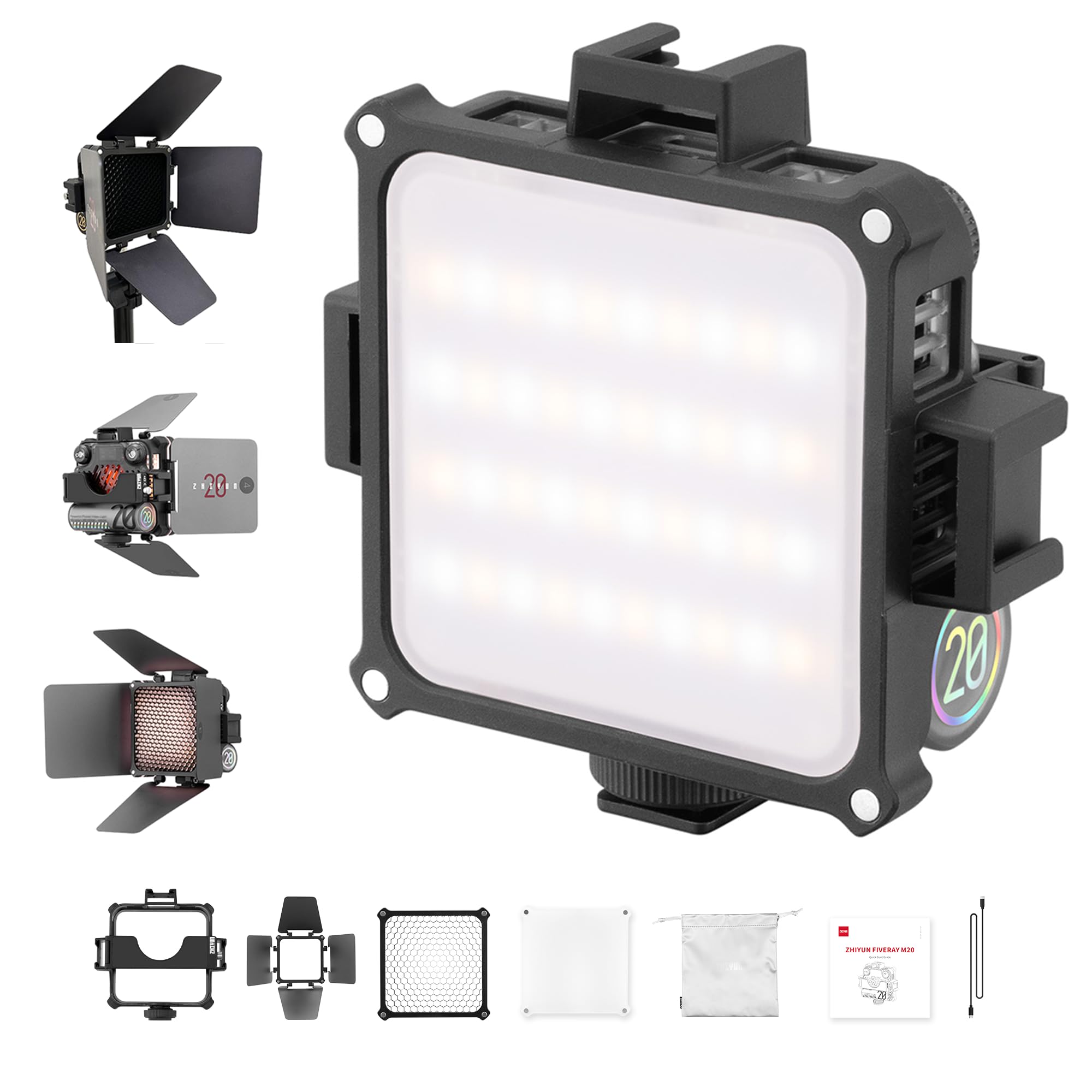 Amazon.com : ZHIYUN FIVERAY M20 Combo LED Video Light Bi - Color