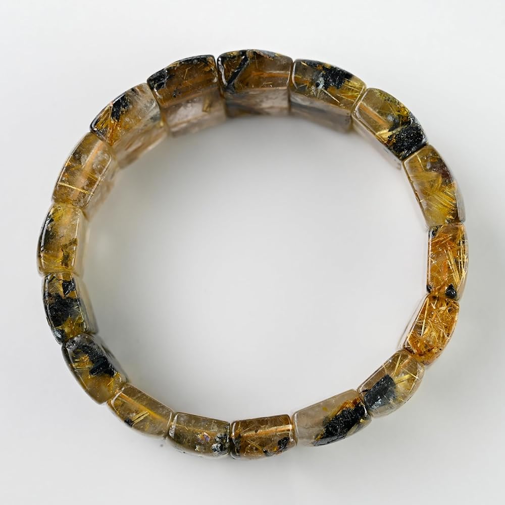 Amazon | 【英雅堂】ルチルクォーツ バングル ブレスレット 太陽ルチル