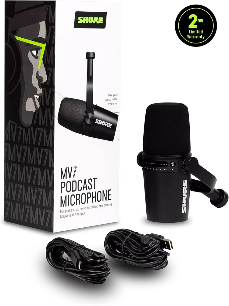 Amazon.co.jp: Shure MV7 USB Podcast Microphone for Podcasting