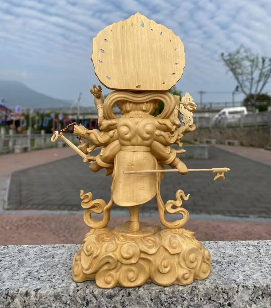 Amazon｜木彫りの仏像 【烏枢沙摩明王立像（うすさまみょうおう