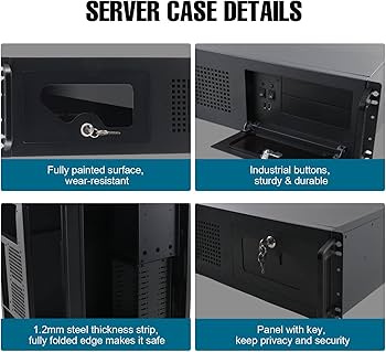 Amazon | 4Uサーバーケースラックマウント、7X3.5 + 2X 5.25 HDD、4U