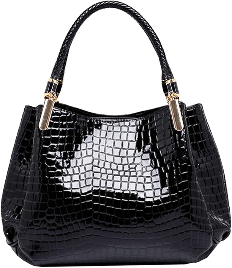 Amazon.com: Women Alligator Print Top Handle Bag Embossed
