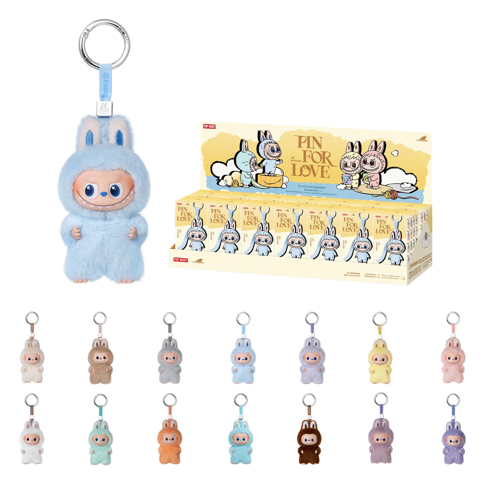 POP MART The Monster PIN for Love Series - Vinyl Plush Pendant