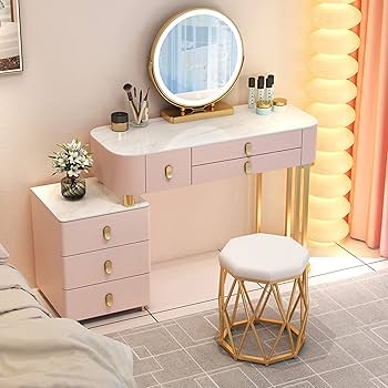 Amazon｜ロックスラブバニティテーブルセットメイクアップドレッサー