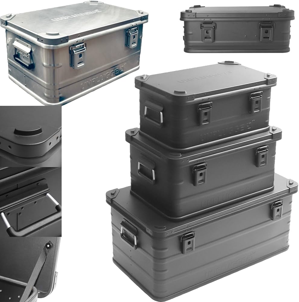 Amazon.co.jp: アルミコンテナ ボックス 黒 20/30/50/95L 4サイズ展開