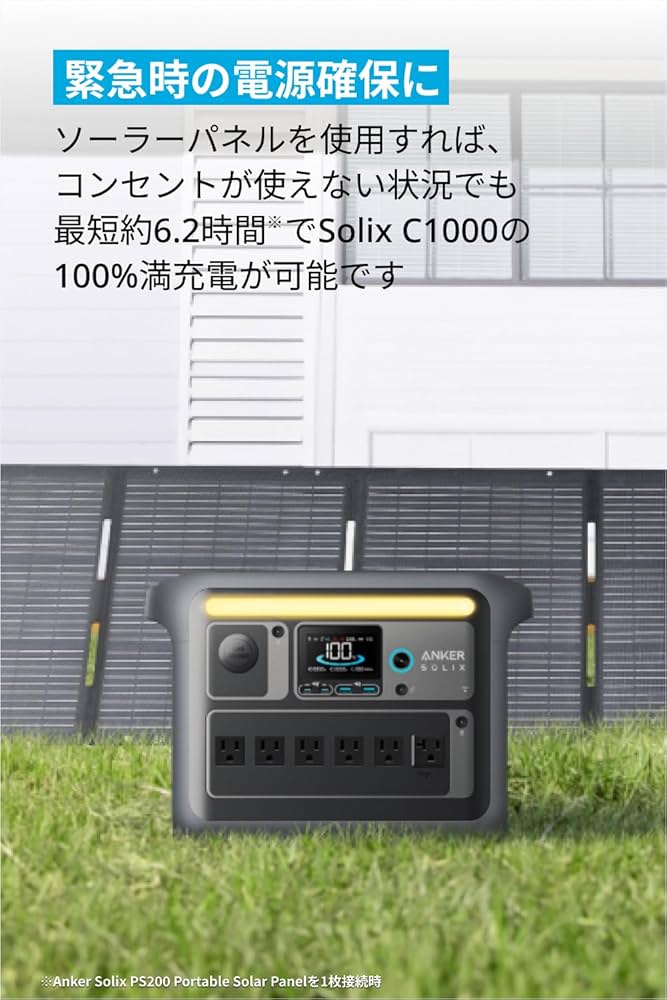 Amazon | Anker Solix PS200 Portable Solar Panel 200Wソーラーパネル