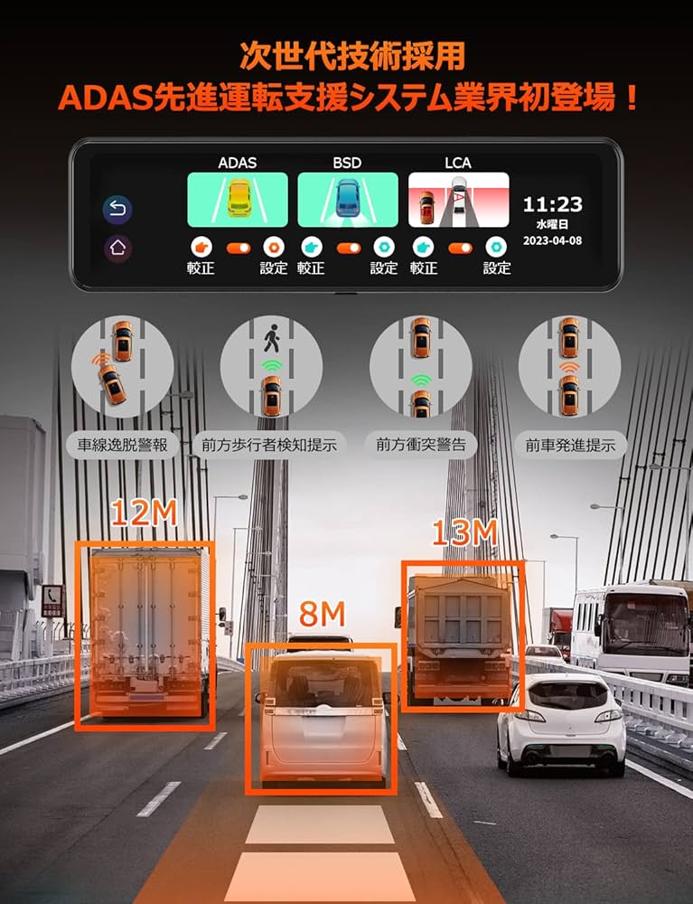 Amazon.co.jp: 【4K革新版・BSD/ADAS/LCA 運転補助】NZACE ドライブ