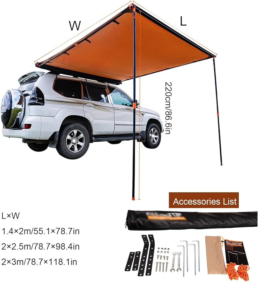 Amazon.co.jp: カーサイドタープ,カーサイドオーニング, 防水 遮熱