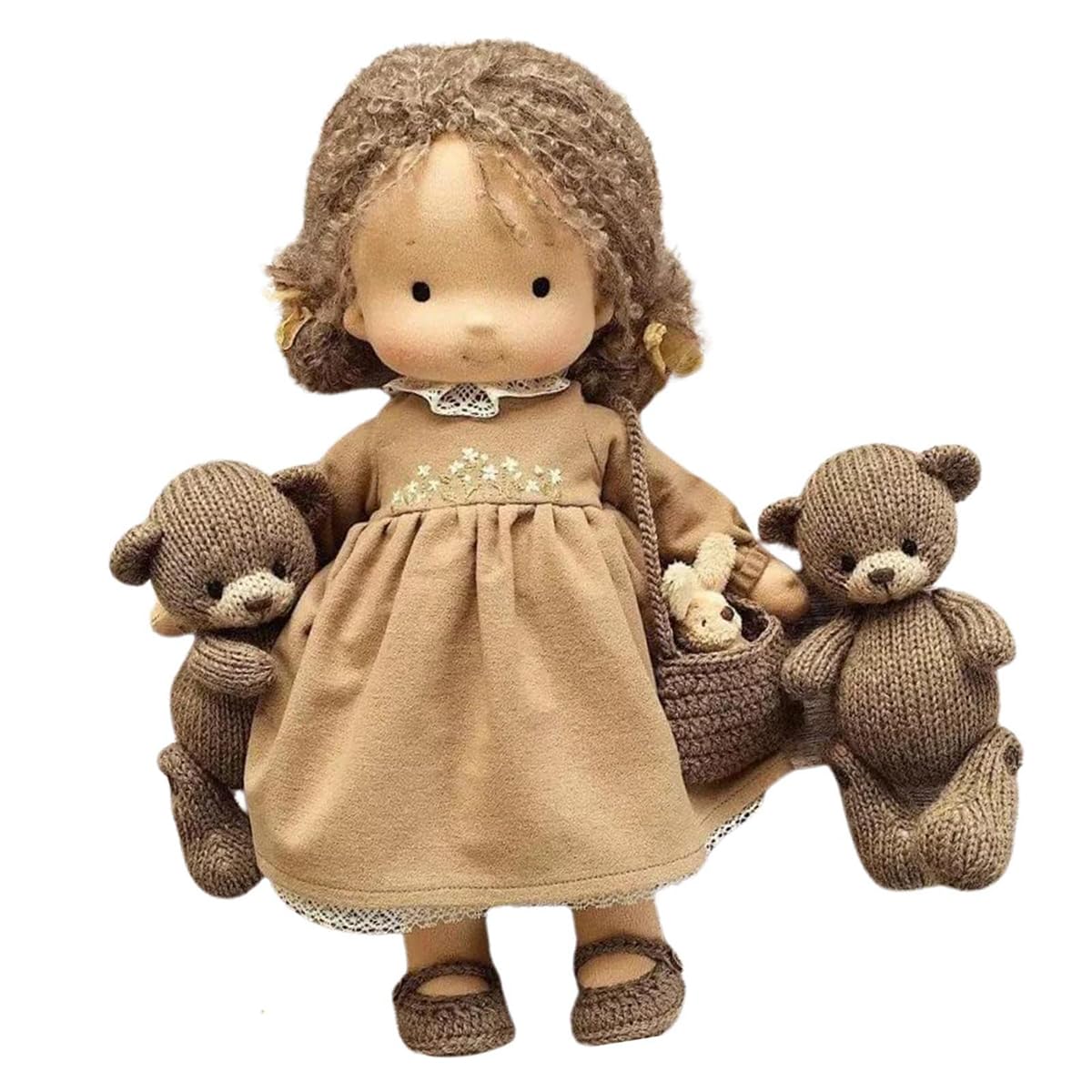 Amazon.co.jp: Ladruph ウォルドルフ人形 24cm 交換可能な人形 全身服