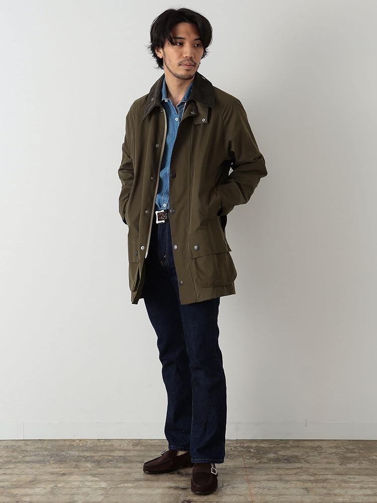 Amazon | [ビームスエフ] ブルゾン Barbour 別注 BEAUFORT ピーチド