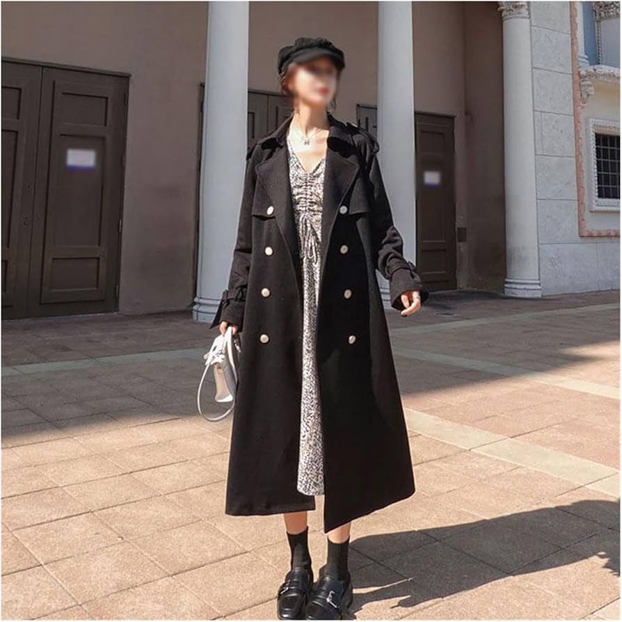 Amazon.co.jp: JJZXD 春の気質女性のトレンチコートイギリス風