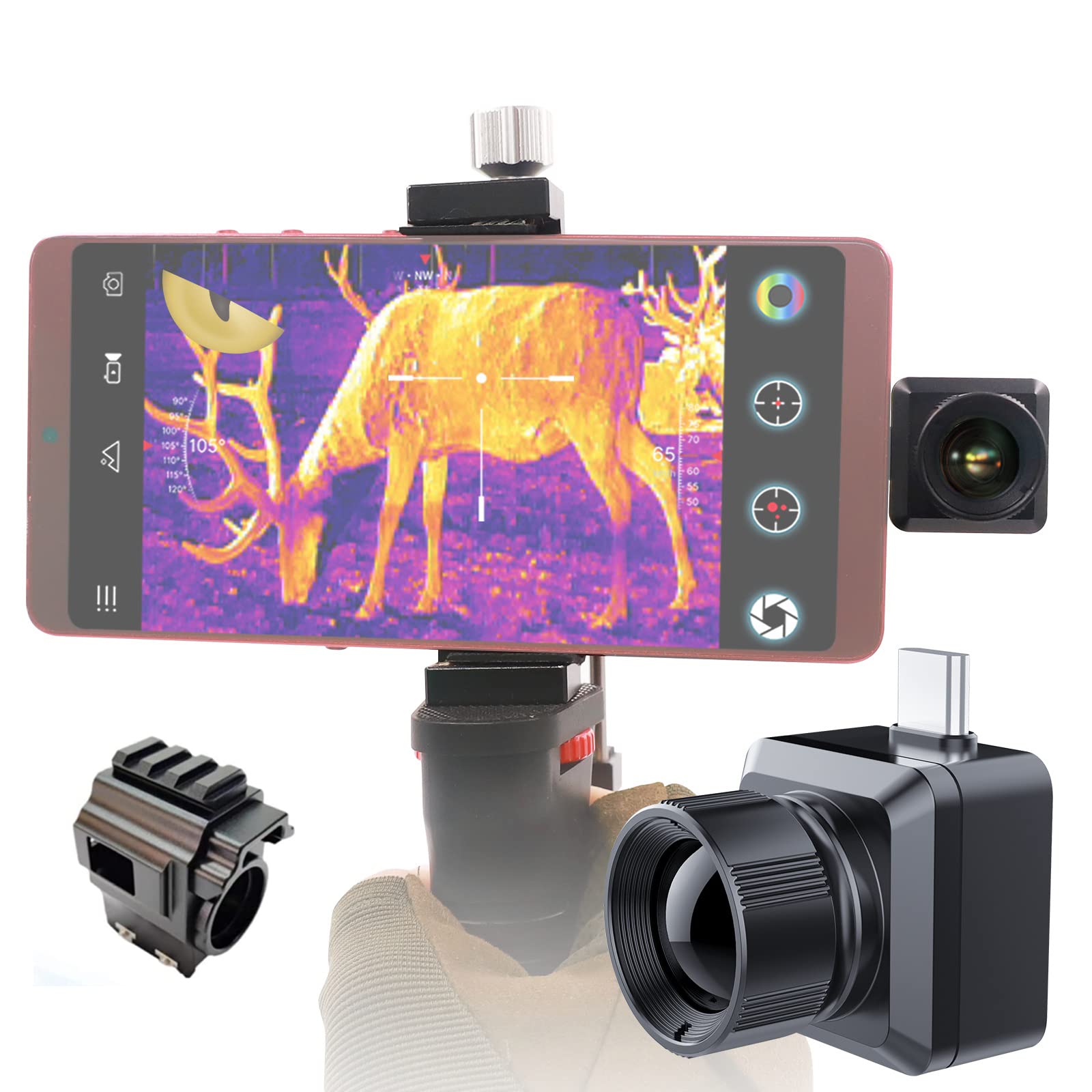 Amazon | 狩猟HD暗視サーマル単眼鏡、InfiRay屋外センサー、1579ヤード