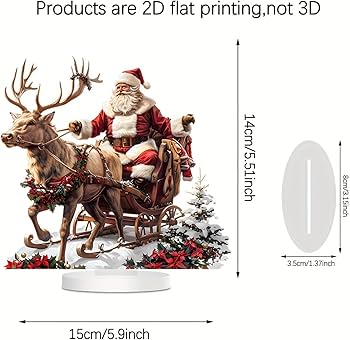 Amazon.co.jp: トナカイそりサンタコレクターミニチュア-2Dクリスマス