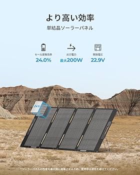 Amazon.co.jp: BLUETTI MP200 ソーラーパネル 200W ソーラー