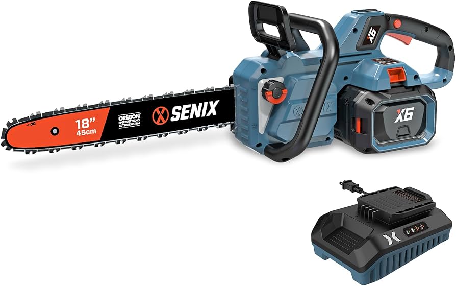 Senix X6 60 Volt Max* 18-inch Cordless Chainsaw with Brushless