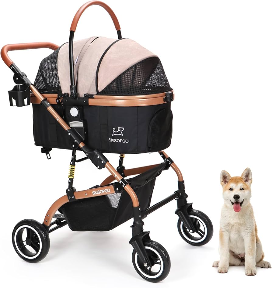 Amazon.co.jp: SKISOPGO 折りたたみ ペットカート 小型犬 中型犬 多頭