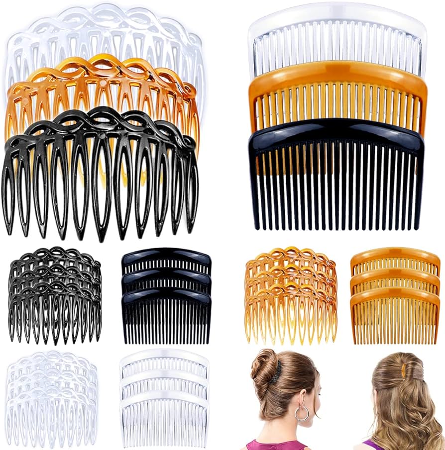 Amazon | ヘアサイドコーム 24ピース フレンチツイストヘアコーム 軽量